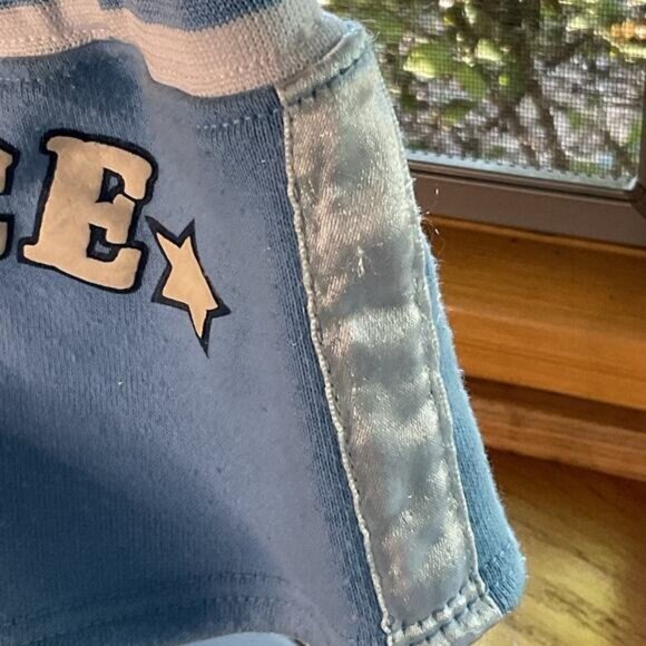 Build a Bear Blue Dance Track Suit Zipper Hoodie Shorts Blue White Stripe Star - Picture 8 of 10